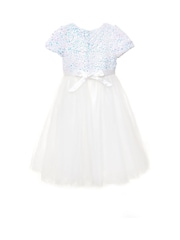 iAMe Girls Party White Dress - Image 5 of 9