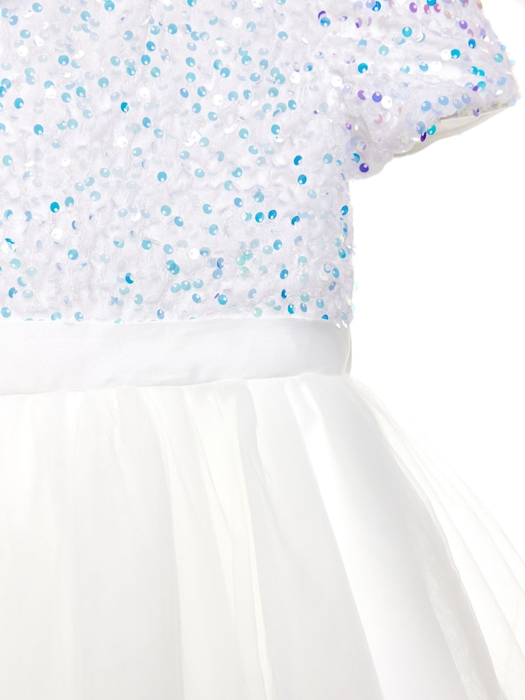 iAMe Girls Party White Dress - Image 6 of 9