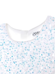 iAMe Girls Party White Dress - Image 9 of 9