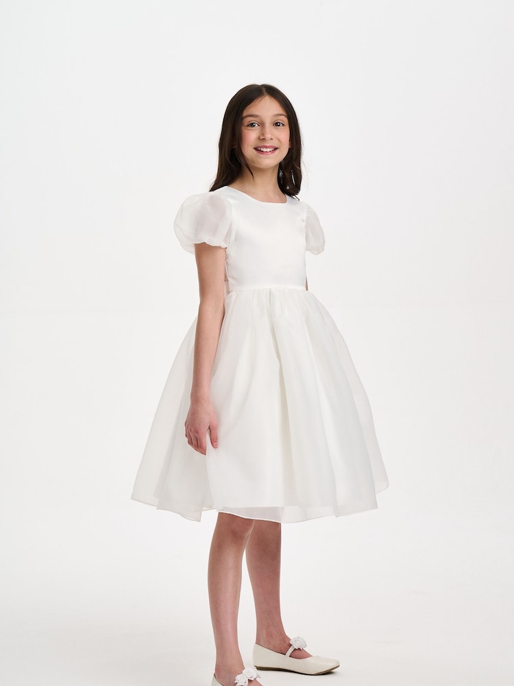 iAMe Girls Party White Dress - Image 3 of 9