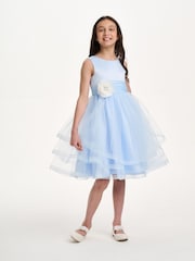 iAMe Girls Blue Party Dress - Image 1 of 10