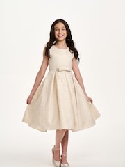 iAMe Girls Gold Party Dress - Image 1 of 9
