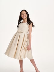 iAMe Girls Gold Party Dress - Image 3 of 9