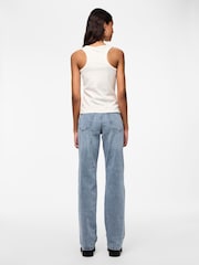 PIECES Straight Leg High Waist Jeans - Image 3 of 4