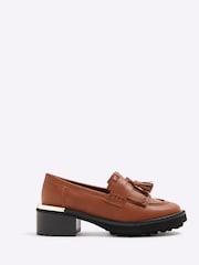 Коричневый - лоферы на каблуке River Island - Image 1 of 5