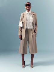 River Island Brown Tailored Shorts - Image 1 of 8