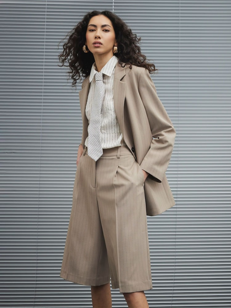 River Island Brown Tailored Shorts - Image 6 of 8
