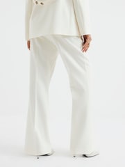 River Island Cream Slim Petite Flare Trousers - Image 2 of 5