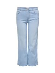 ONLY Curve Blue Wide Leg High Waist Denim Jeans - Image 5 of 5