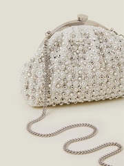 Accessorize Natural Bridal Embellished Clip Frame Bag - Image 2 of 3