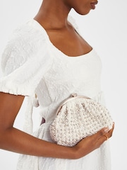 Accessorize Natural Bridal Embellished Clip Frame Bag - Image 3 of 3
