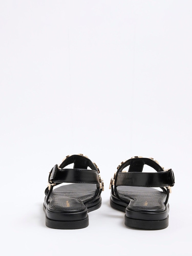 Sandales River Island cloutées avec barre en T - Image 4 of 6
