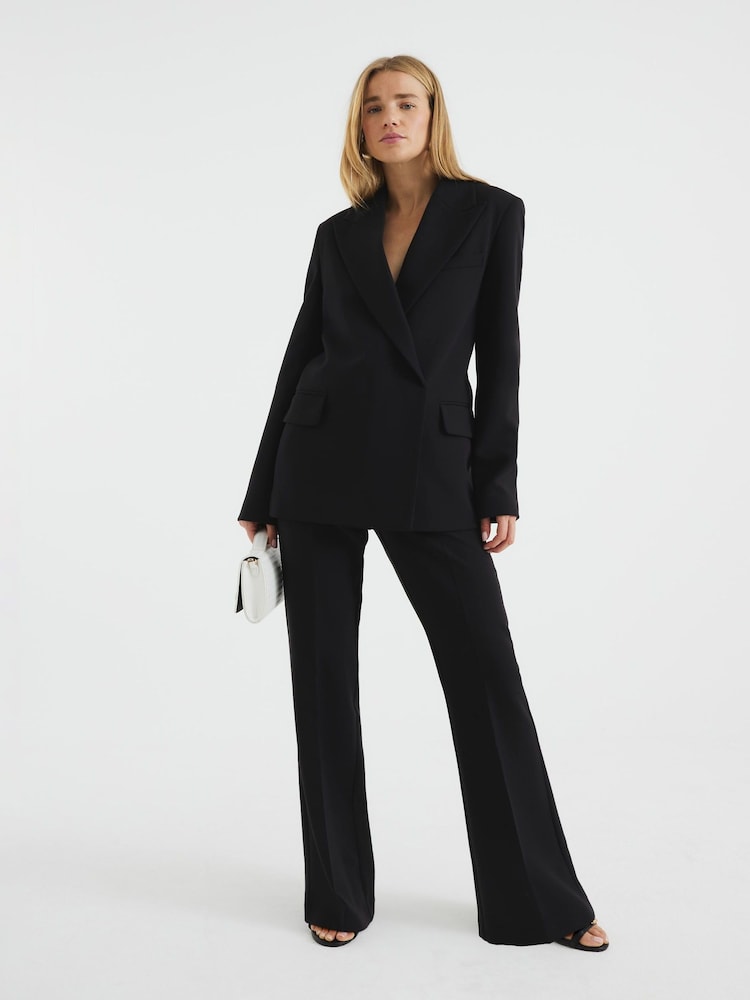 Zwart - River Island Slim Flare Trousers - Image 3 of 6