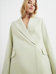 River Island Green Oversized Double Breasted Blazer - Image 3 of 6