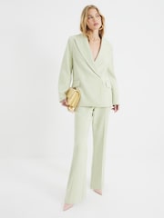 River Island Green Oversized Double Breasted Blazer - Image 4 of 6