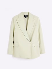 River Island Green Oversized Double Breasted Blazer - Image 5 of 6