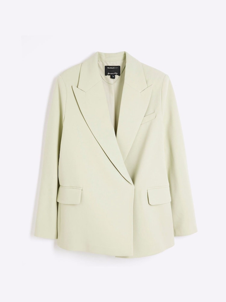 Groen - River Island Oversized Double Breasted Blazer - Image 5 of 6