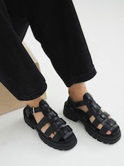 River Island Black Chunky Fisherman Shoes - Image 1 of 6