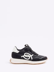 River Island Black Mix Mesh Runner Trainers - Image 2 of 6