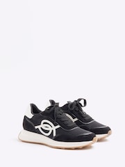 River Island Black Mix Mesh Runner Trainers - Image 3 of 6