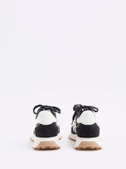 River Island Black Mix Mesh Runner Trainers - Image 4 of 6