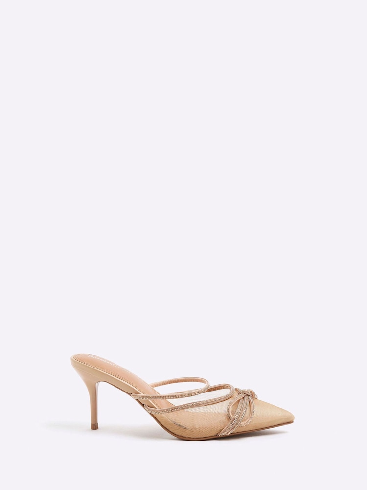 River Island Brown Diamante Mules - Image 2 of 6