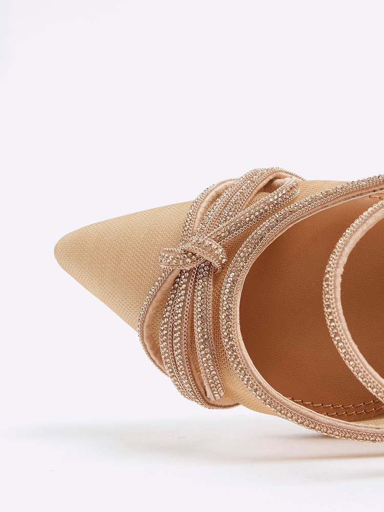 River Island Brown Diamante Mules - Image 6 of 6 River Island Brown Diamante Mules - Image 6 of 6