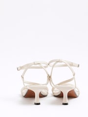 River Island Cream Kitten Heeled Strappy Sandals - Image 5 of 6