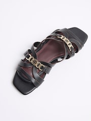River Island Black Strappy Flat Mules - Image 5 of 6