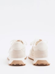 Crema - River Island Mix Mesh Runner Trainers - Imagen 4 de 6