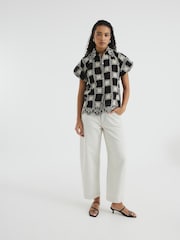 River Island Black Mono Crochet Shirt - Image 2 of 6