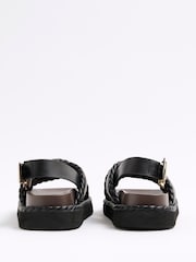 River Island Black Cross Strap Chunky Sandals - Image 5 of 6