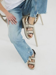River Island Brown Dad Chunky Sandals - Image 1 of 6