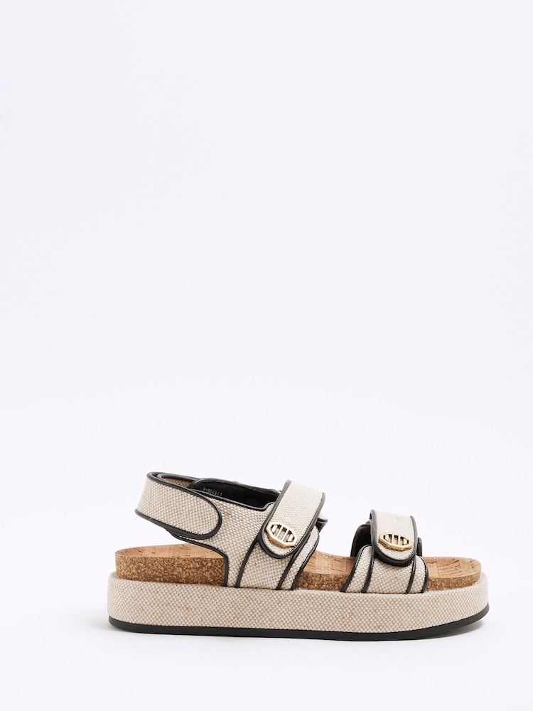 River Island Brown Dad Chunky Sandals - Image 2 of 6