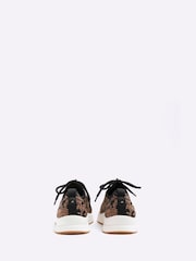 River Island Brown Leopard Print Knit Runner Trainers - Image 5 of 6