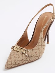 بني - حذاء بحزام كاحل خلف من River Island - صورة 5 من 7