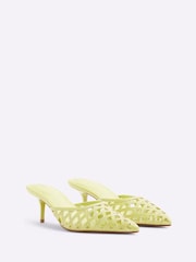 River Island Green Lattice Mule Court Shoes - Image 2 of 6