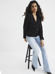 River Island Blue Petite Bootcut Mid Rise Jeans - Image 2 of 5