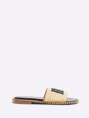 River Island Brown Raffia Flat Sandals - Image 2 of 6