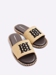 River Island Brown Raffia Flat Sandals - Image 5 of 6