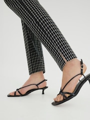 River Island Black Kitten Heeled Strappy Sandals - Image 6 of 6