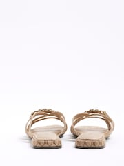 River Island Beige Strappy Flat Mules - Image 4 of 6