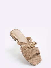 River Island Beige Strappy Flat Mules - Image 5 of 6
