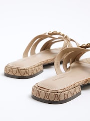 River Island Beige Strappy Flat Mules - Image 6 of 6