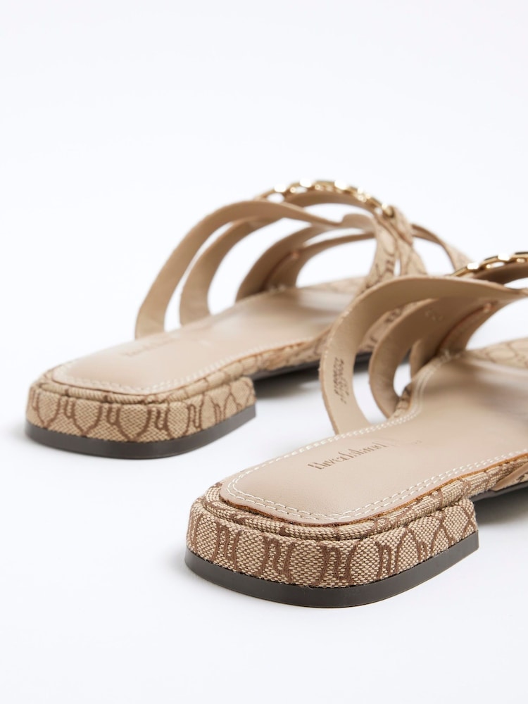 River Island Beige Strappy Flat Mules - Image 6 of 6