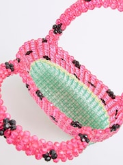 River Island Pink Watermelon Beaded Grab Bag - Image 5 of 6