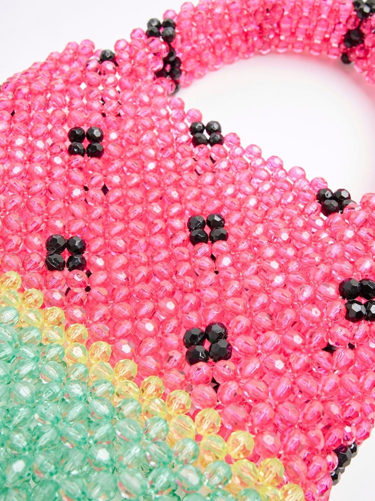 River Island Pink Watermelon Beaded Grab Bag - Image 6 of 6