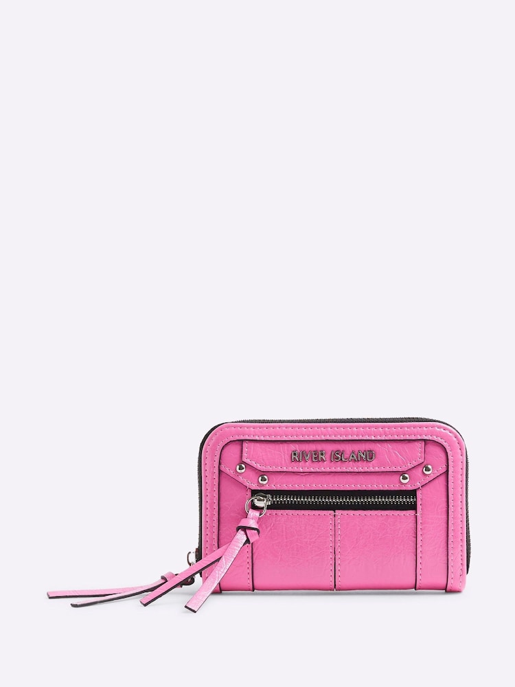 River Island Pink Zip Around Purse - Image 1 of 5