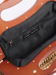 River Island Brown Raffia Clutch Bag - Image 4 of 6