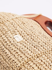 River Island Brown Raffia Clutch Bag - Image 5 of 6